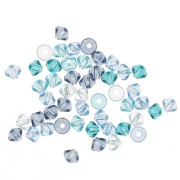 Mix de Toupies en cristal PureCrystal 5328 3 mm Bleu x50|raw }}