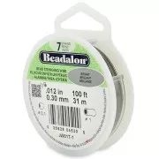 Fil Cablé 7 brins 0.30 mm - Beadalon - Acier x31 m
