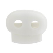 Arrêt cordon plat double trou de 4.3 mm - Stop cordon - Blanc x1|raw }}
