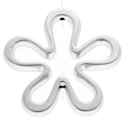 Fleur évidée en résine CCB 42 mm rhodié x1|raw }}