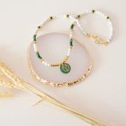 Perles rondes 4 mm pierre gemme - Howlite x20