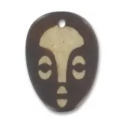 Pendentif Masque africain en os 31 mm x1