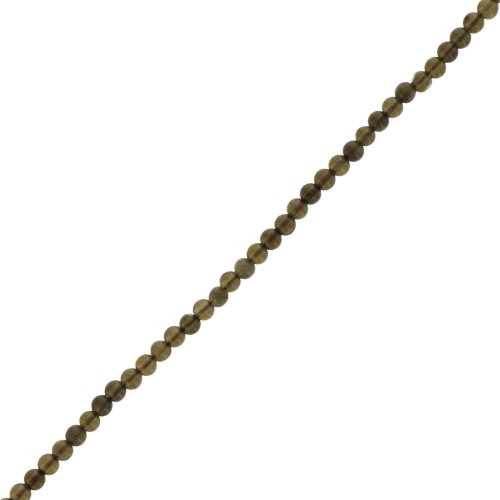 Perles rondes 2 mm pierre gemme - Obsidienne mouchetée x40cm