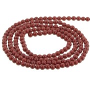 Perles rondes 2 mm pierre gemme - Jaspe Rouge x41cm