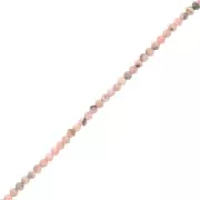 Perles rondes facettées 2 mm pierre gemme - Rhodochrosite x39.5cm