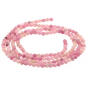 Perles rondes facettées 2 mm pierre gemme - Jaspe rose x38cm|raw }}