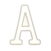 Moule silicone pour réaliser la lettre A en résine 40x30 mm x1