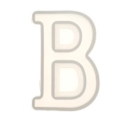 Moule silicone pour réaliser la lettre B en résine 40x23 mm x1|raw }}