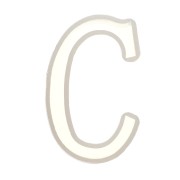 Moule silicone pour réaliser la lettre C en résine 40x26 mm x1|raw }}