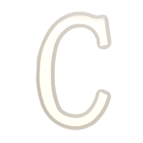 Moule silicone pour réaliser la lettre C en résine 40x26 mm x1