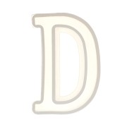 Moule silicone pour réaliser la lettre D en résine 40x22 mm x1|raw }}