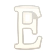 Moule silicone pour réaliser la lettre E en résine 40x23 mm x1