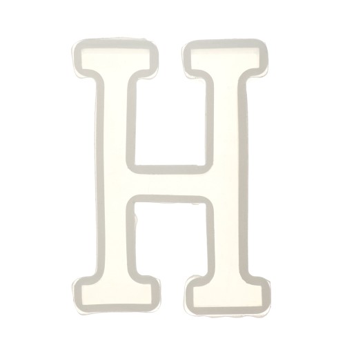 Moule silicone pour réaliser la lettre H en résine 40x26 mm x1
