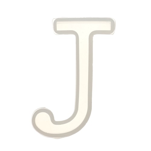 Moule silicone pour réaliser la lettre J en résine 40x19 mm x1