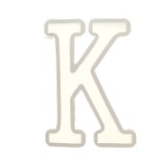 Moule silicone pour réaliser la lettre K en résine 40x27 mm x1|raw }}