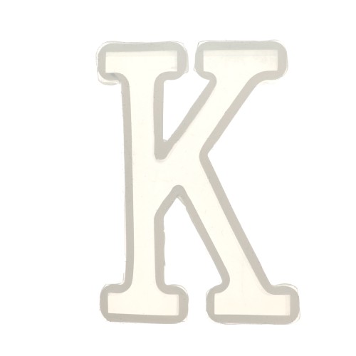 Moule silicone pour réaliser la lettre K en résine 40x27 mm x1