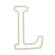 Moule silicone pour réaliser la lettre L en résine 40x23 mm x1|raw }}