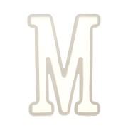 Moule silicone pour réaliser la lettre M en résine 40x27 mm x1|raw }}