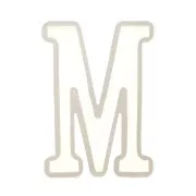 Moule silicone pour réaliser la lettre M en résine 40x27 mm x1