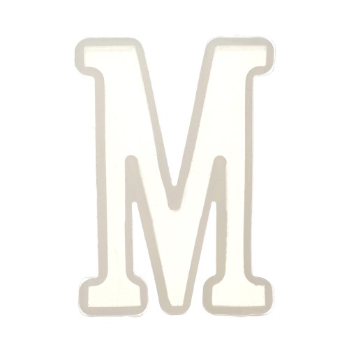 Moule silicone pour réaliser la lettre M en résine 40x27 mm x1