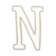 Moule silicone pour réaliser la lettre N en résine 40x28 mm x1