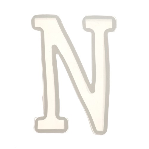 Moule silicone pour réaliser la lettre N en résine 40x28 mm x1