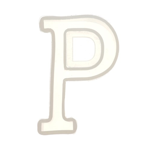 Moule silicone pour réaliser la lettre P en résine 40x22 mm x1