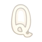 Moule silicone pour réaliser la lettre Q en résine 40x21 mm x1