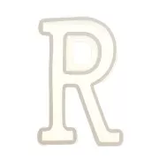 Moule silicone pour réaliser la lettre R en résine 40x26 mm x1