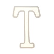 Moule silicone pour réaliser la lettre T en résine 40x24 mm x1|raw }}