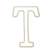 Moule silicone pour réaliser la lettre T en résine 40x24 mm x1