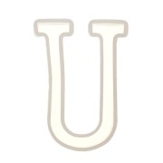 Moule silicone pour réaliser la lettre U en résine 40x25 mm x1