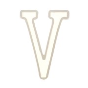 Moule silicone pour réaliser la lettre V en résine 40x27 mm x1