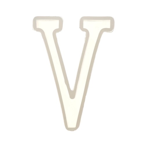 Moule silicone pour réaliser la lettre V en résine 40x27 mm x1