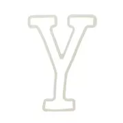 Moule silicone pour réaliser la lettre Y en résine 40x27 mm x1