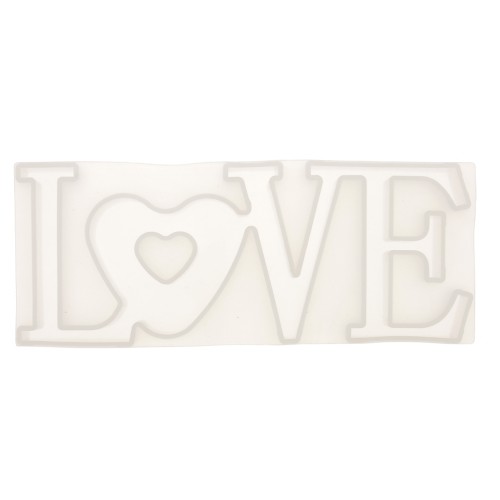 Moule silicone pour réaliser LOVE en résine 8x20.5 cm x1