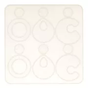 Moule silicone n°1 pour réaliser des boucles d'oreilles en résine 15x15 cm x1