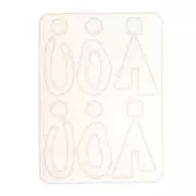 Moule silicone n°3 pour réaliser des boucles d'oreilles en résine 13x18 cm x1