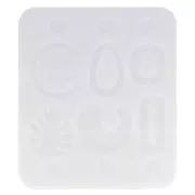 Moule silicone n°4 pour réaliser des boucles d'oreilles en résine 13.5x15.5 cm x1