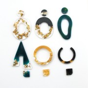 Moule silicone n°5 pour réaliser des boucles d'oreilles en résine 15x17 cm x1