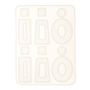 Moule silicone n°7 pour réaliser des boucles d'oreilles en résine 12x16 cm x1|raw }}