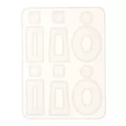 Moule silicone n°7 pour réaliser des boucles d'oreilles en résine 12x16 cm x1