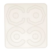 Moule silicone n°8 pour réaliser des boucles d'oreilles en résine 15x14 cm x1
