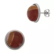 Clous d'oreilles pour cabochon fond plat 12 mm en Acier inoxydable x40