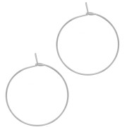 Créoles 25 mm à décorer - Acier inoxydable 316L x100|raw }}