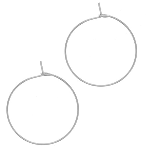 Créoles 25 mm à décorer - Acier inoxydable 316L x100