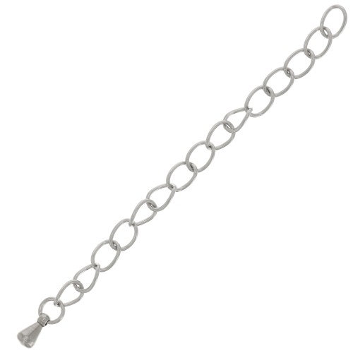 Chainette d'extension maille Rombo 70 mm - Acier inoxydable 304 x100