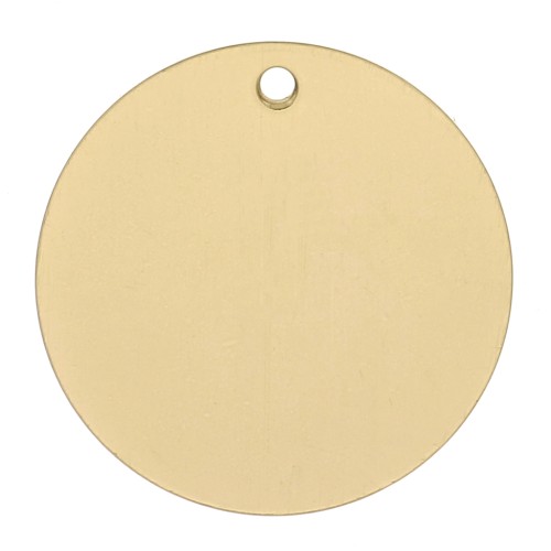 Sequin rond 16 mm - médaille à graver - Gold filled (or laminé) x1