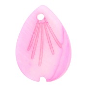 Sequin feuille en forme de goutte 18x13 mm en nacre - Rose x1