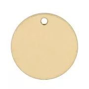 Sequin rond 13 mm - médaille à graver - Gold filled (or laminé) x1